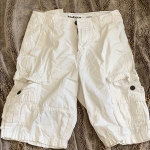White Cargo Shorts